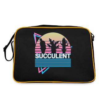 Succulent cadeau rétro - Sac Retro - noir/or - Dos