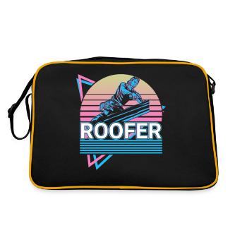 Couvreur Toiture Rétro Cadeau - Sac Retro - noir/or - Dos