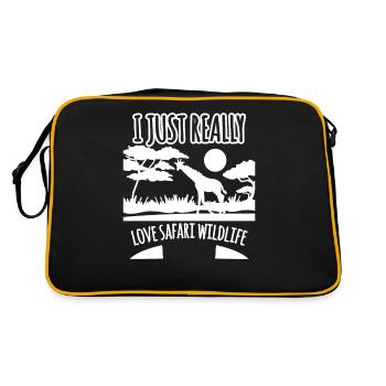 Safari - Retro Tasche - Schwarz/Gold - Hinten