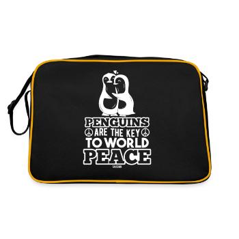 Pingouin incapable de voler Au pôle Sud Paix - Sac Retro - noir/or - Dos