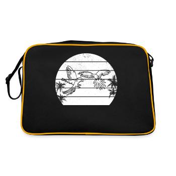 Parrots Bird lovers Parrot bird - Retro Bag - black/gold - Back
