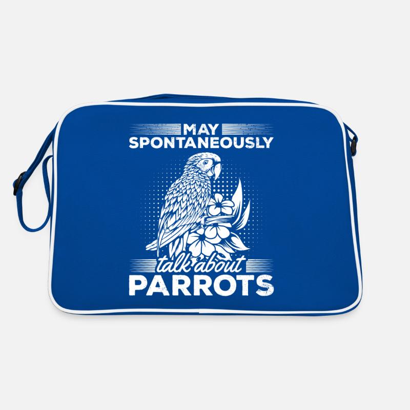 Funny Parrot Bird I can spontaneously talk about Retro Bag