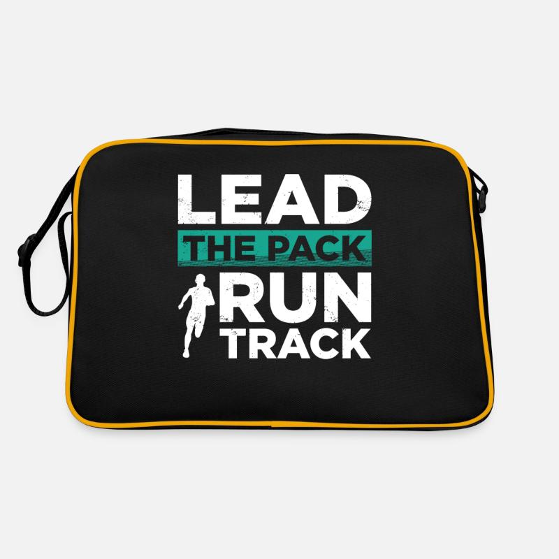 Das Rudel anführen Laufbahn Läufer Marathon Retro Tasche