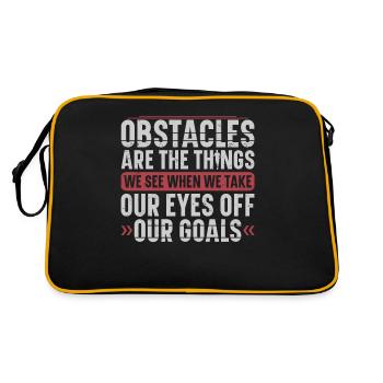 Obstacles are the things we see runner - Retro Bag - black/gold - Back