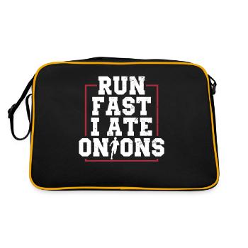 Running fast I ate onions - Retro Bag - black/gold - Back