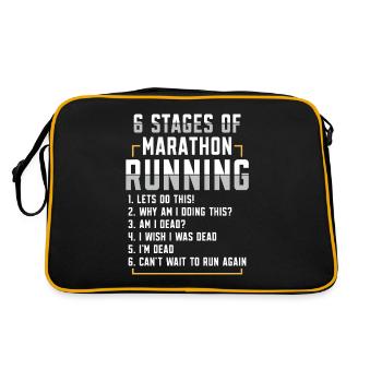 6 étapes du Marathon Marathon Vêtements - Sac Retro - noir/or - Dos
