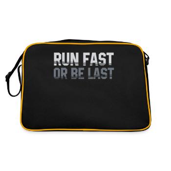 Run fast or be the last runner - Retro Bag - black/gold - Back