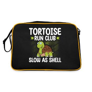Tortoise Running Club Slow as a shell - Retro Bag - black/gold - Back