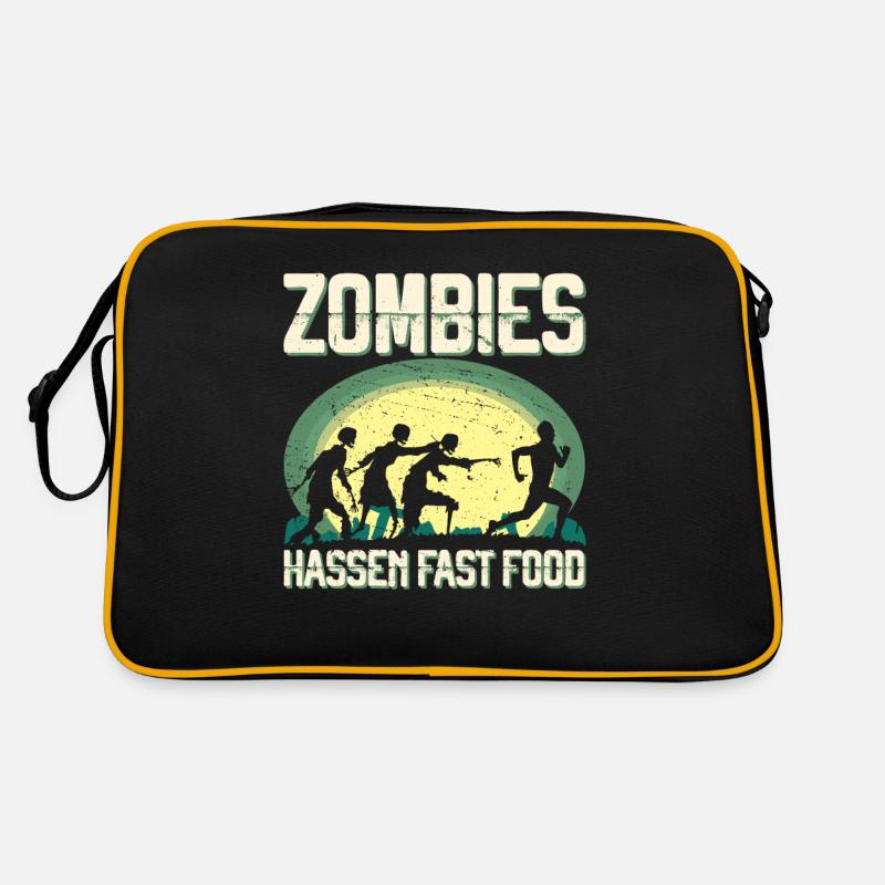 Zombie Hate Fast Food Runner Marathon Clothing Retro Bag