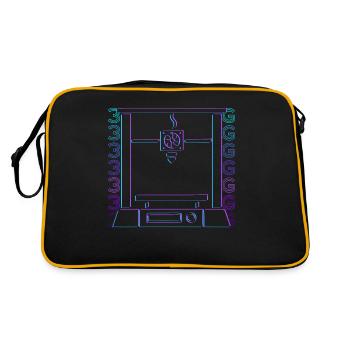 3D Printing 3D Printer Retro Gift - Retro Bag - black/gold - Back