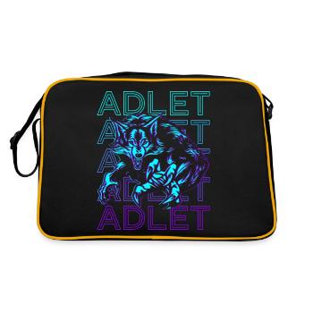 Adlet Inuit Mythologie Retro Geschenk - Retro Tasche - Schwarz/Gold - Hinten