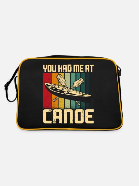 Canoe Canoeing Vintage Retro You - Retro Bag - black/gold - Back