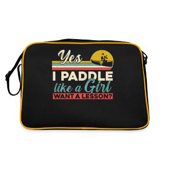 Canoë Canoë Fille Vintage Rétro - Sac Retro - noir/or - Dos