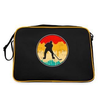 Eishockey Retro - Retro Tasche - Schwarz/Gold - Hinten