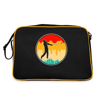 Golf Retro - Retro Tasche - Schwarz/Gold - Hinten