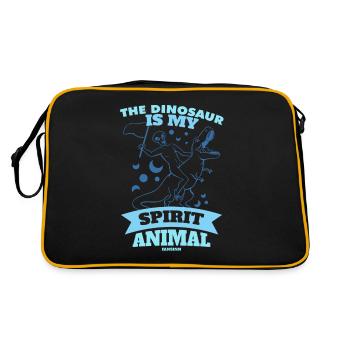 The Dinosaur Is My Spirit Animal - Retro Bag - black/gold - Back