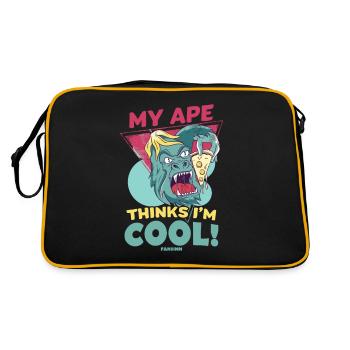 My Ape Thinks I'm Cool - Retro Tasche - Schwarz/Gold - Hinten