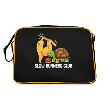 Slow Runners Club Läufer-marathon-bekleidung - Retro Tasche - Schwarz/Gold - Hinten