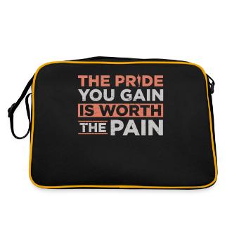 La fierté que vous gagnez en vaut la peine - Sac Retro - noir/or - Dos