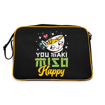 Vous Maki Miso Happy Ramen Lover Japon - Sac Retro - noir/or - Dos
