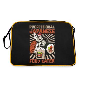 Amateurs de sushis mangeurs de nourriture japonaise Japon - Sac Retro - noir/or - Dos