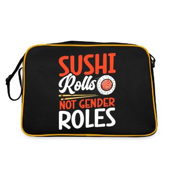 Rouleaux de sushi sans rôles de genre - Sac Retro - noir/or - Dos