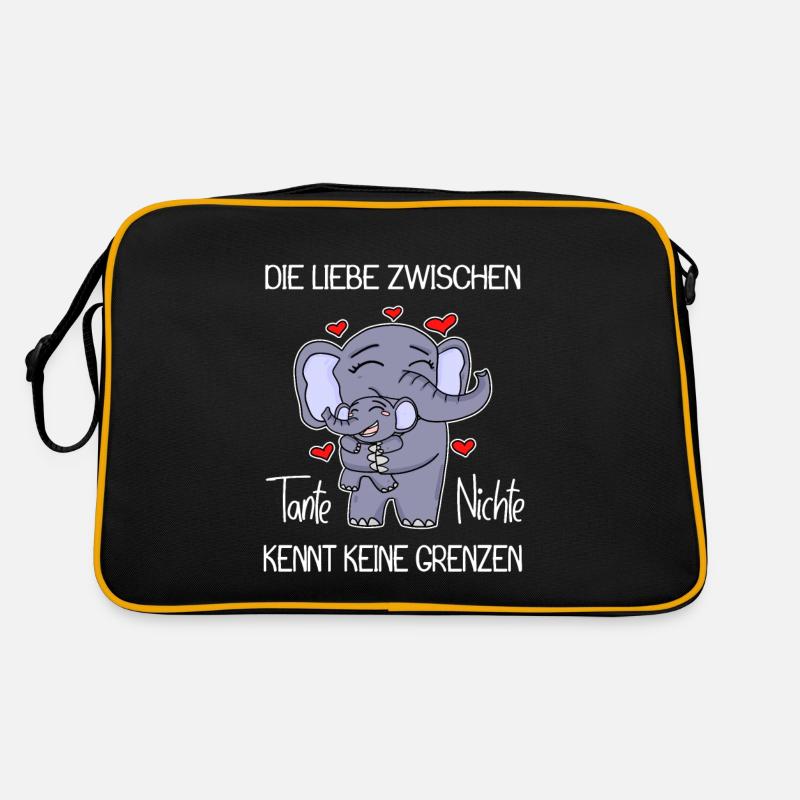 Tante und Nichte Bindung Beste Freunde Elefanten Retro Tasche