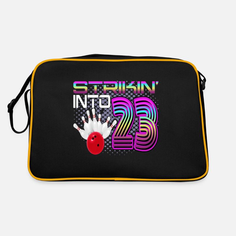 Striking Into 23 Bowling Bowler 23. Geburtstag Retro Tasche