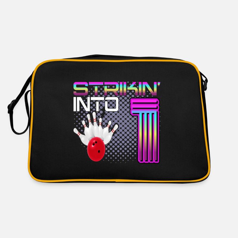 Striking Into 1 Bowling Bowler 1er anniversaire Sac Retro