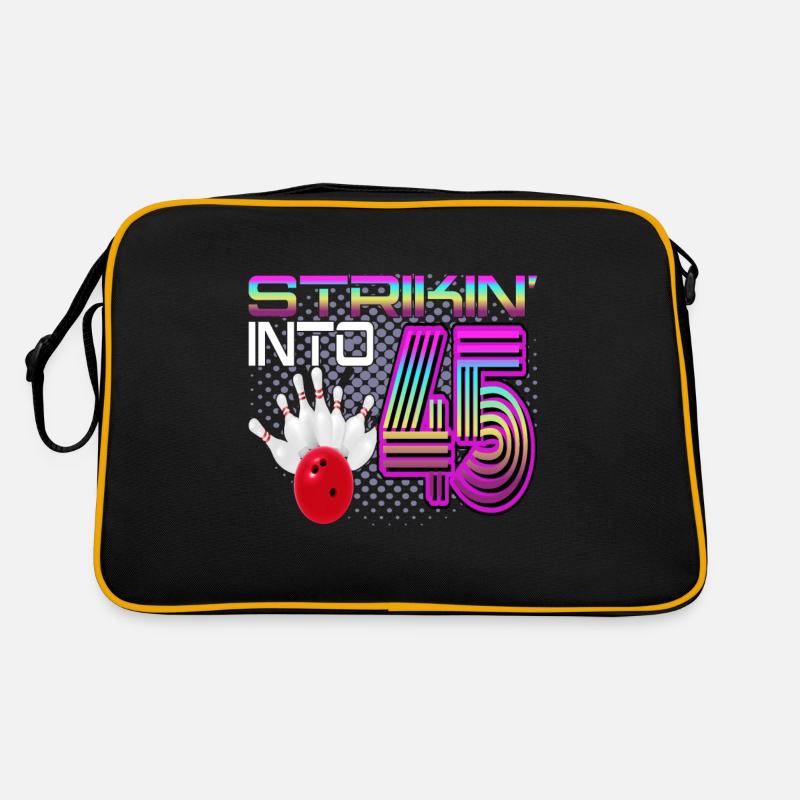 Frapper dans 45 Bowling Bowler 45e anniversaire Sac Retro