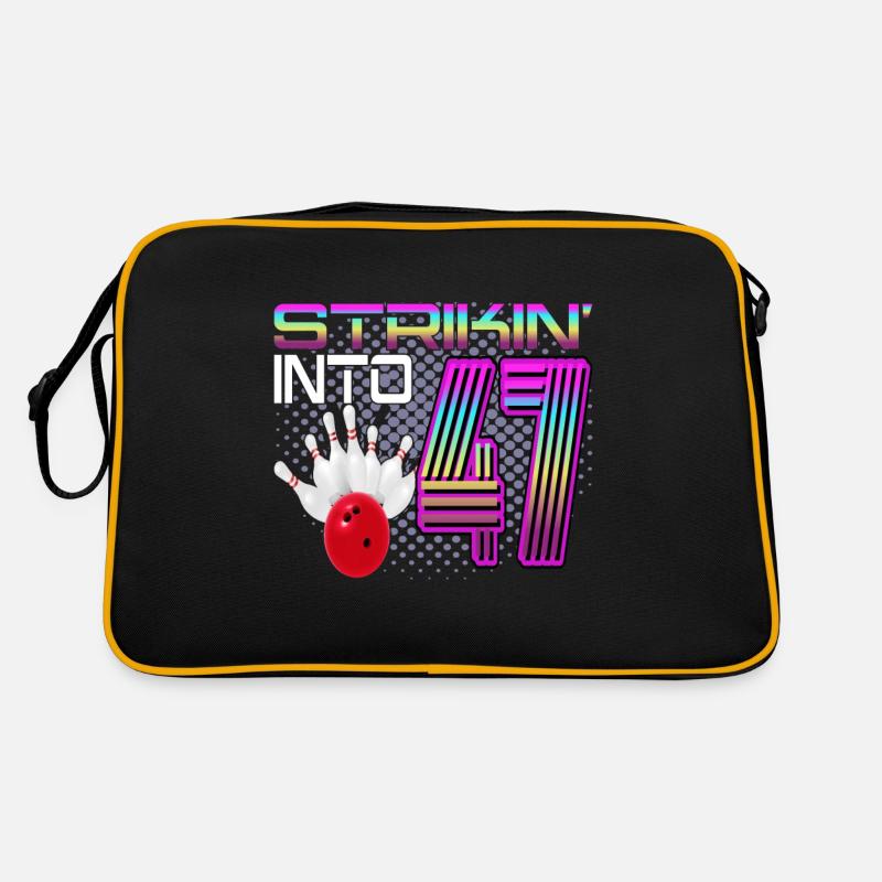 Frapper dans 47 Bowling Bowler 47e anniversaire Sac Retro