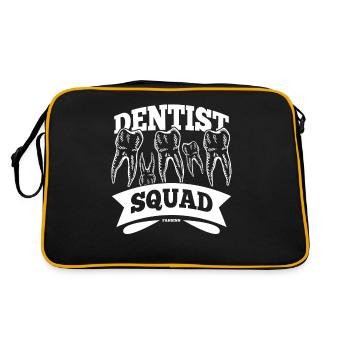 Dentist Squad Caries Mouth Dentist - Retro Bag - black/gold - Back