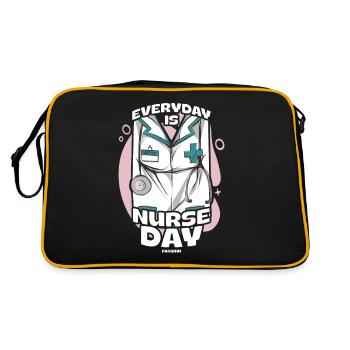 Tous les jours, c’est la journée de l’infirmière - Sac Retro - noir/or - Dos