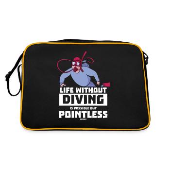Life Without Diving Is Possible But Pointless - Retro Bag - black/gold - Back