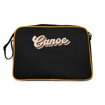 Canoe Canoeing Retro Vintage Canoe - Retro Bag - black/gold - Back