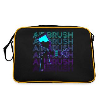 Airbrush Spray Paint Retro Gift - Retro Bag - black/gold - Back