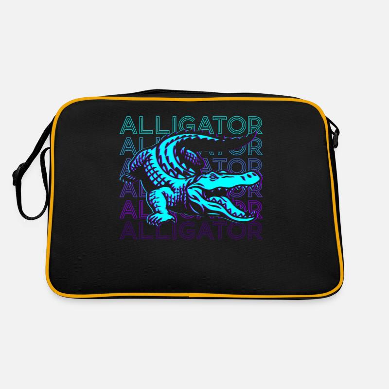 Alligator Krokodil Gator Retro Geschenk Retro Tasche