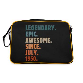 1950 July Vintage Birthday Gift - Retro Bag - black/gold - Back