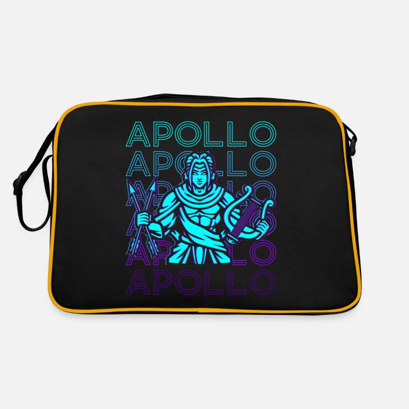 Apollon Dieu Grec Grèce Antique Rétro - Sac Retro - noir/or