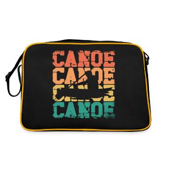 Canoe Canoeing Retro Vintage Canoe - Retro Bag - black/gold - Back