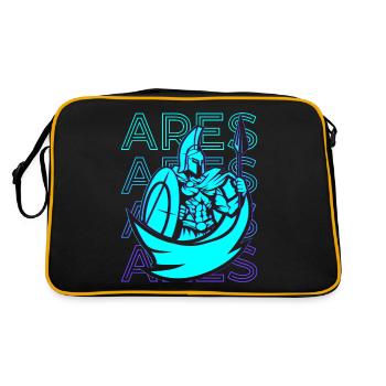 Ares Greek God War Rétro Cadeau - Sac Retro - noir/or - Dos
