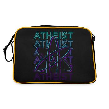 Atheist Atheism Anti-Religion Science Atomw - Retro Bag - black/gold - Back