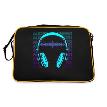 Sound Engineer Sound Engineer Retro Gift - Retro Bag - black/gold - Back