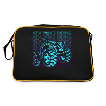 Atv Quad Riding Atv Quad Bike Retro Gift - Sac Retro - noir/or - Dos