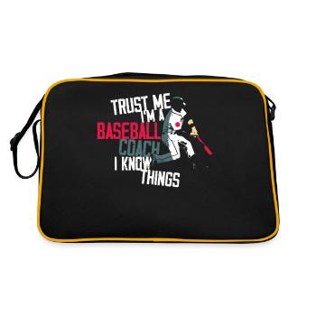 Entraîneur de fans de baseball Vintage Batter - Sac Retro - noir/or - Dos