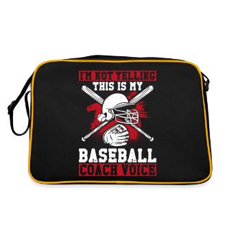 Entraîneur de fans de baseball Vintage Je ne suis pas - Sac Retro - noir/or - Dos