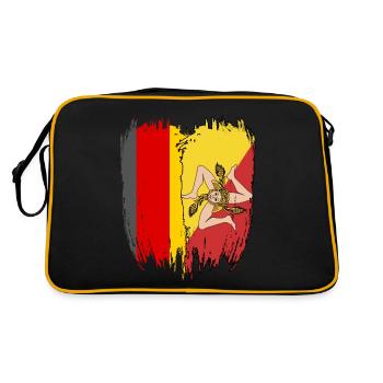 Allemagne Drapeau Sicile - Sac Retro - noir/or - Dos
