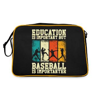 Fan de baseball Vintage Rétro - Sac Retro - noir/or - Dos
