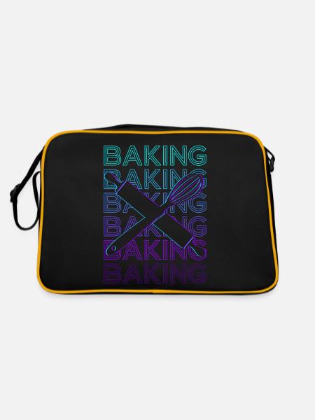 Boulangerie Boulanger Cuisson Cadeau Rétro - Sac Retro - noir/or - Dos