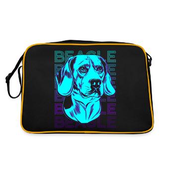 Beagle Retro Cadeau - Sac Retro - noir/or - Dos